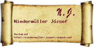 Niedermüller József névjegykártya