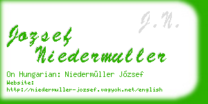 jozsef niedermuller business card