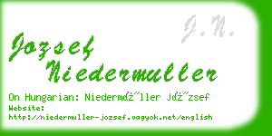 jozsef niedermuller business card